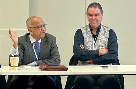 Sumit Ganguly and Holger Hoos in a panel meeting.