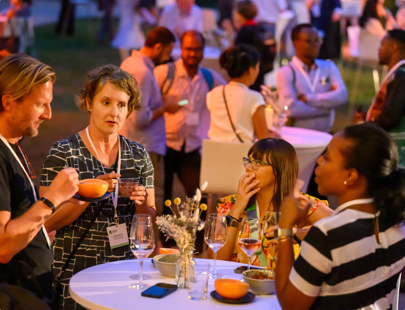 High-resolution image of academic events, showcasing staff and participant engagement.
